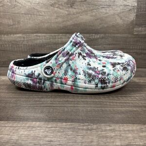 Crocs Lined Blue Purple Red Womens US Size 7 206341 Clogs